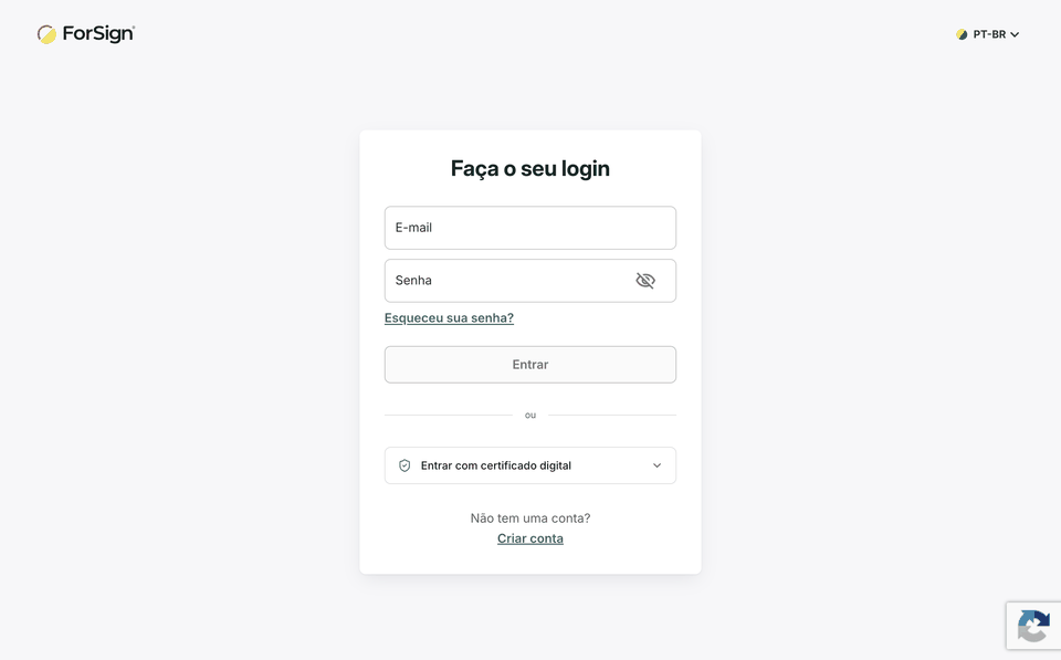 Do e-mail e senha até a página inicial