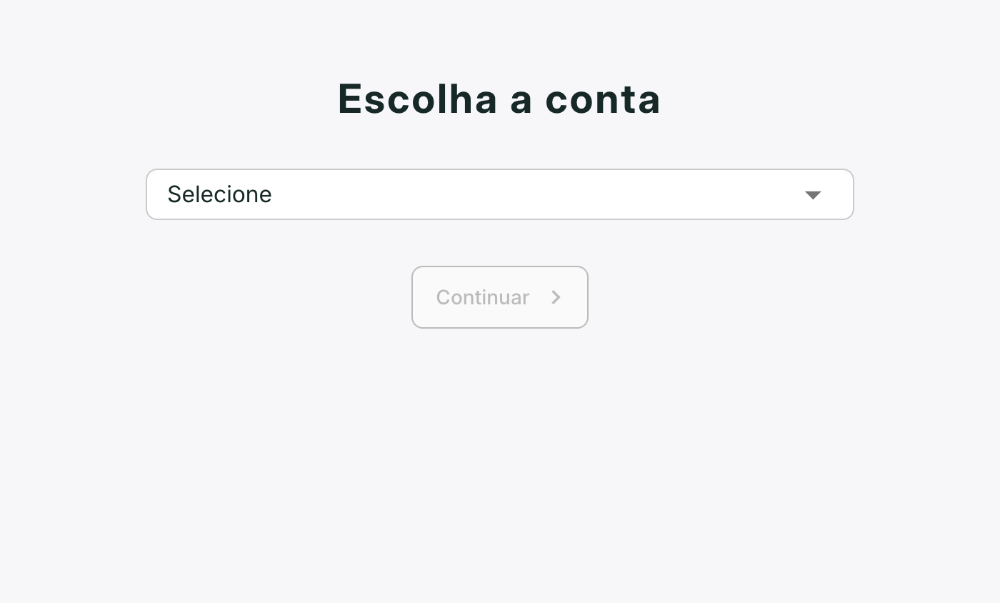 A tela aparece logo depois da senha quando você tem mais de uma empresa.