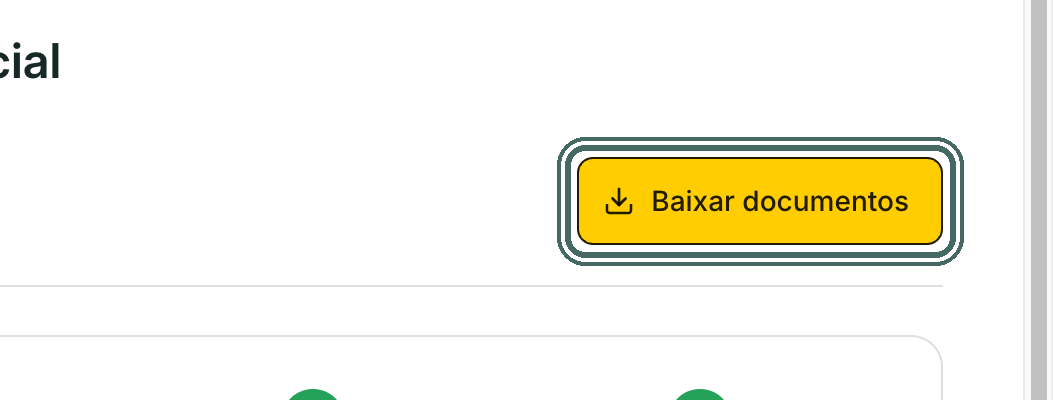 Com a operação concluída, o botão Baixar documentos entrega o documento assinado com o dossiê no final.
