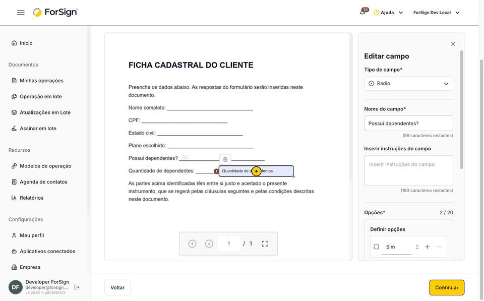 Da seção Lógica condicional até a regra salva