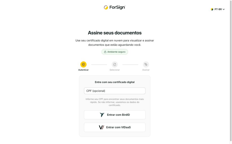 Do login no portal até o fim da sequência