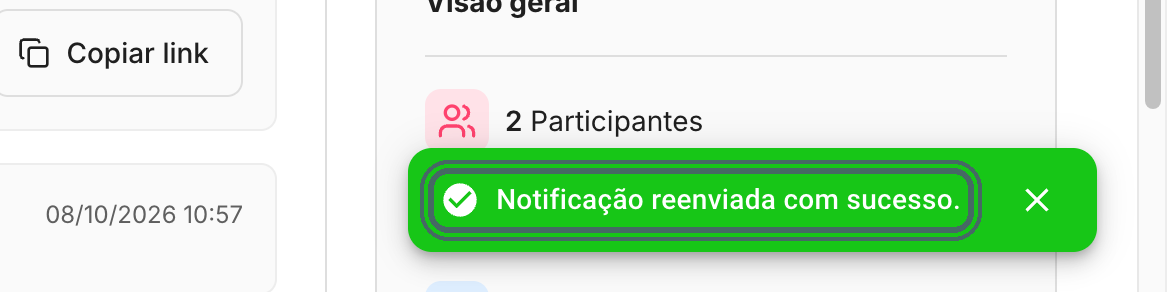 Reenviar link, no feed, manda o link de novo pelo mesmo canal.