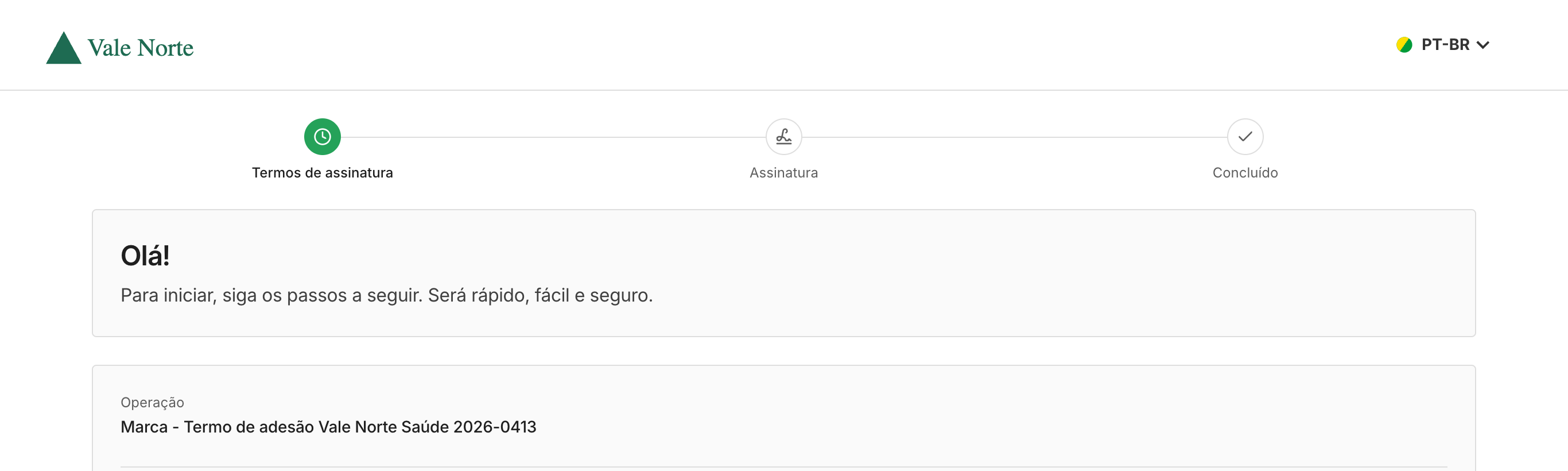 O assinante abre o link e vê o logotipo e a cor do tema escolhido.