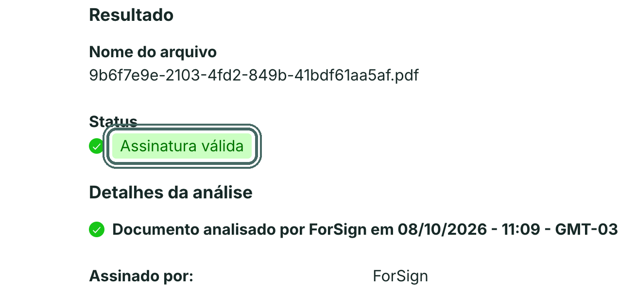 Pelo link do dossiê, a página já abre com o resultado.